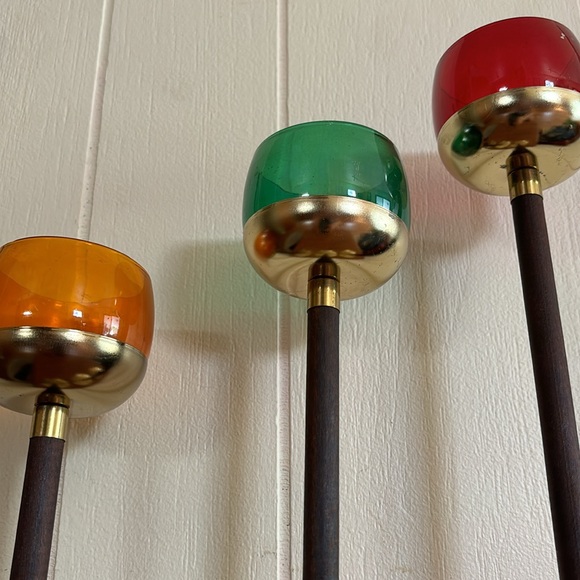 Mid Century Modern vintage Christmas candle holders - Picture 5 of 5